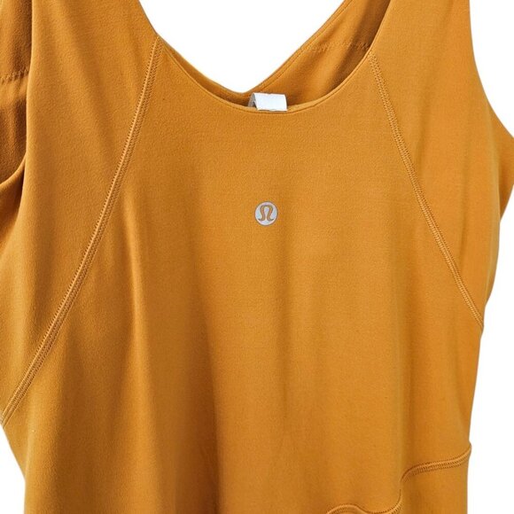 Lululemon Womens Align Onesie, Orange, 8", Nulu, Romper, V-Neck, Size 8 - Picture 3 of 8